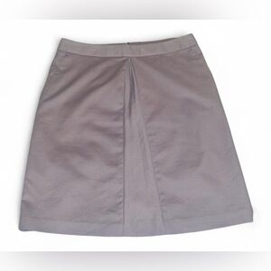 Banana Republic Women’s Light Gray Stretch Pleated Front Skirt Size 8